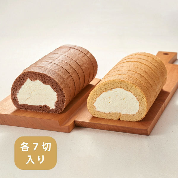 【送料・ギフトパッケージ込】低糖質ロールケーキホール2種セット 糖質制限ダイエットにぴったりなセット商品 フスボン 